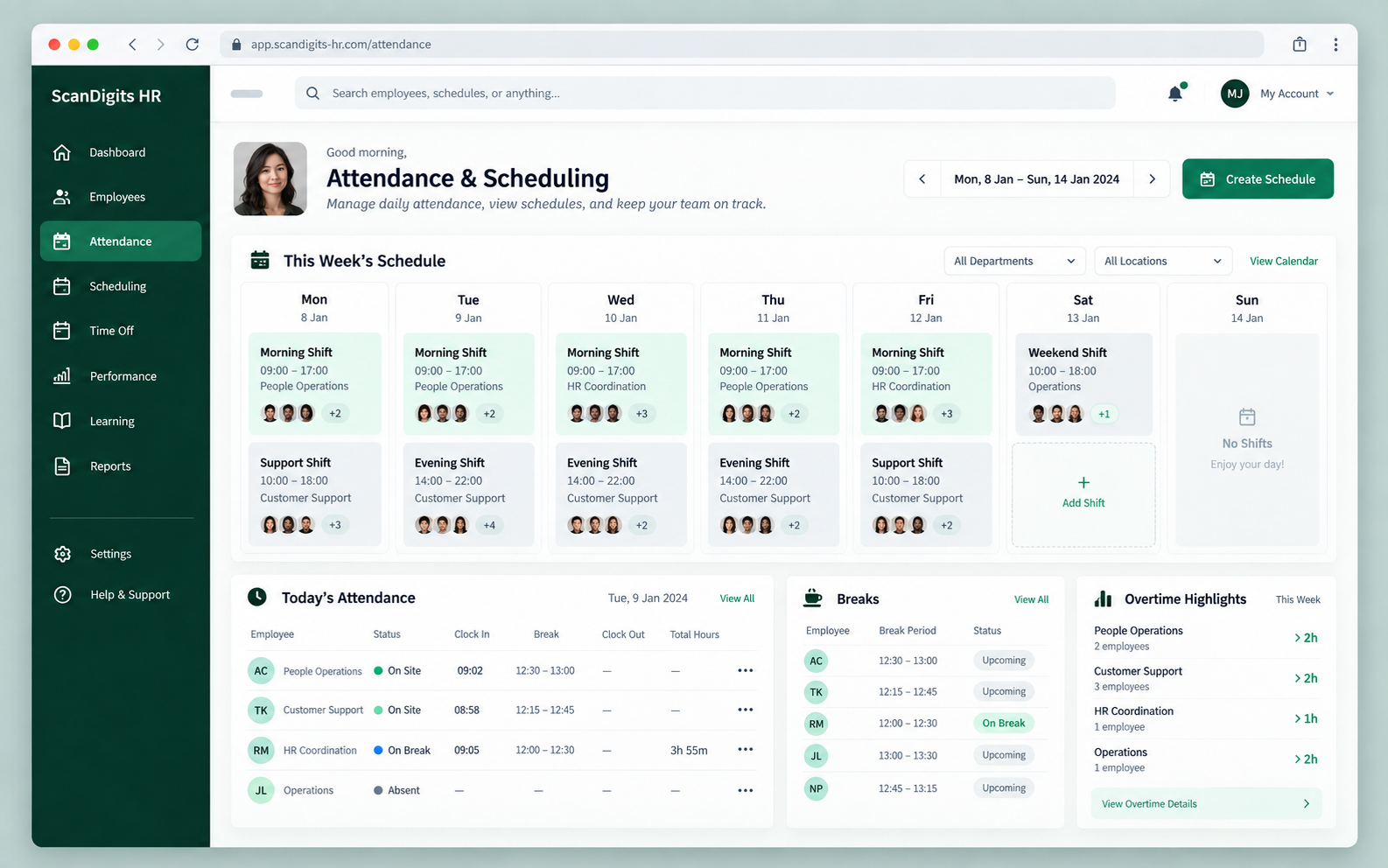 Placeholder 03 for the attendance and scheduling screen